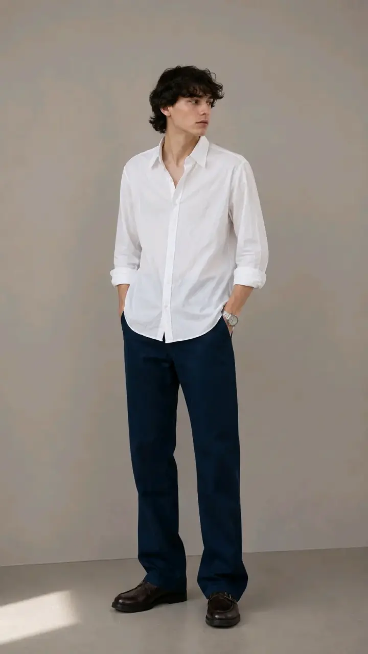 Pantalón Hombre Tela Azul Marino Index Talla 46 - 5