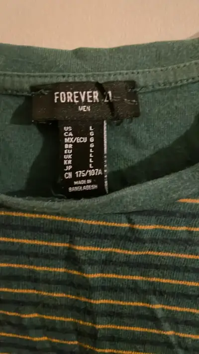Polera de rayas verde Forever 21 para hombre - miniatura 2