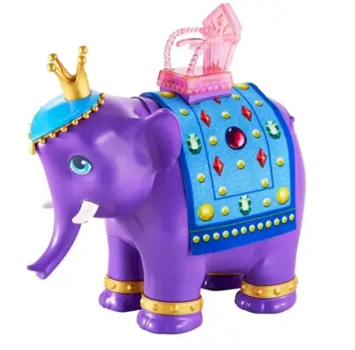 Juguete Elefante Morado con Corona y Joyas - miniatura 1