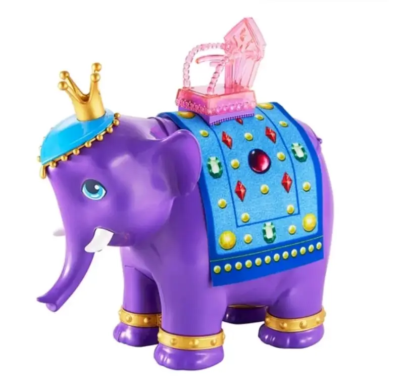 Juguete Elefante Morado con Corona y Joyas - 5