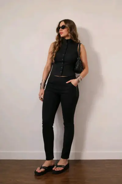 Pantalones negros de mujer Marquis talla XL - miniatura 5