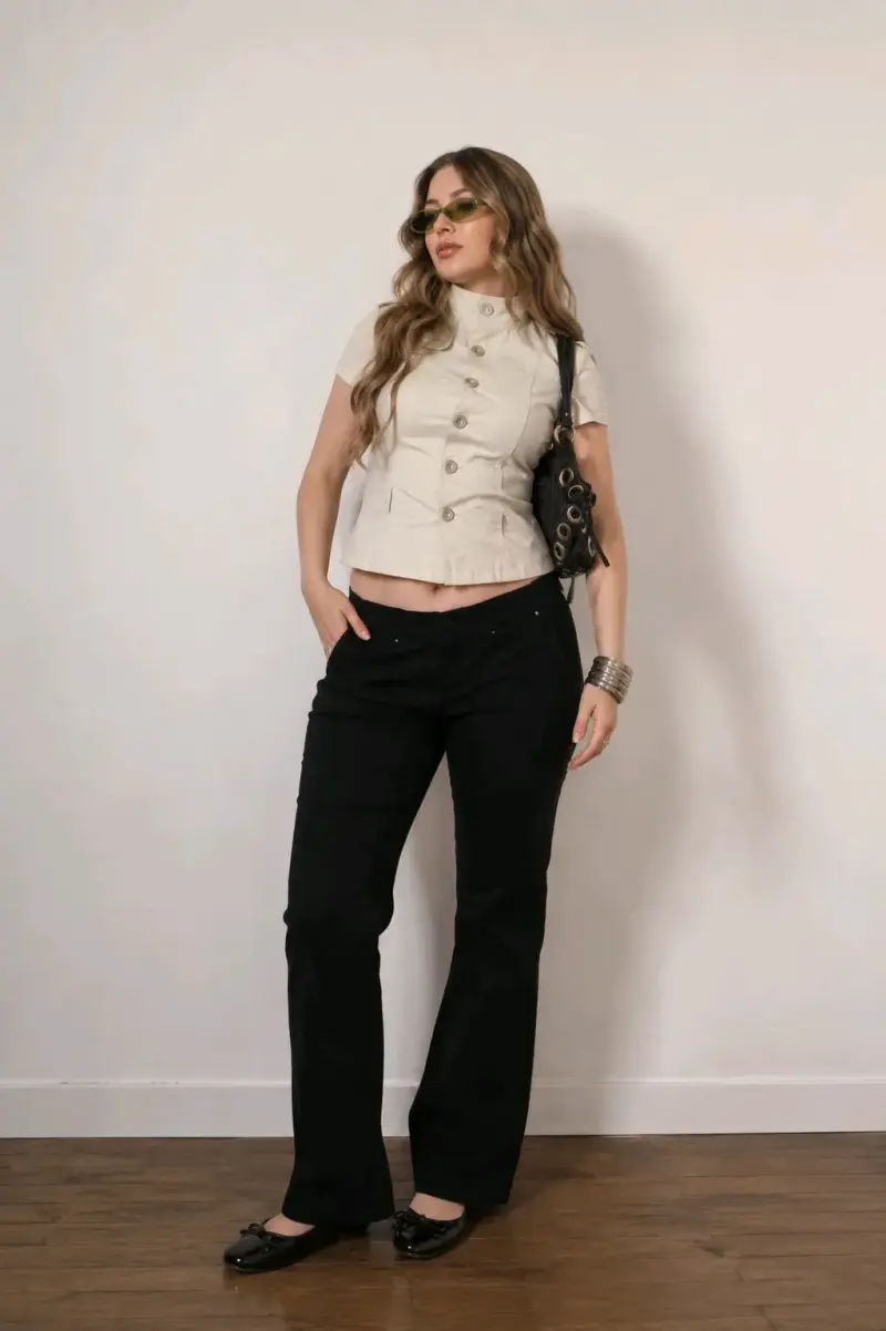 Pantalones negros Lawrence talla 44 recto - 6