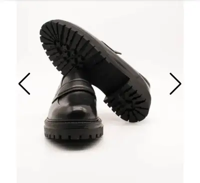 Zapatos mocasines negros de cuero Geox - miniatura 3