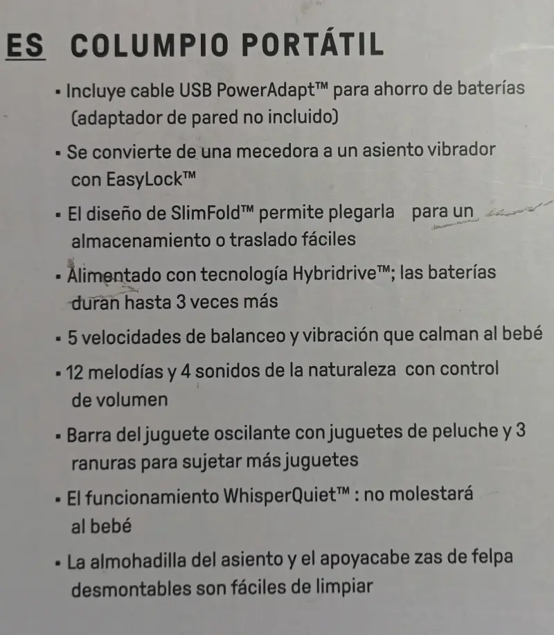 Columpio portátil Ingenuity con vibración y música - 3