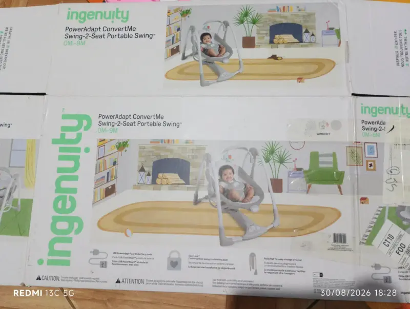 Columpio portátil Ingenuity con vibración y música - 4