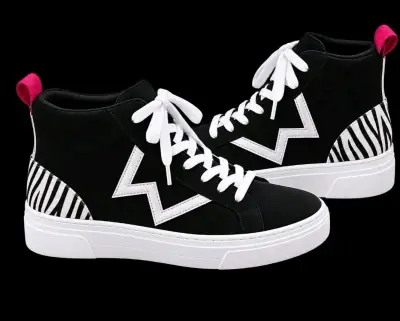 Zapatillas MIM negras con diseño de rayas - miniatura 2