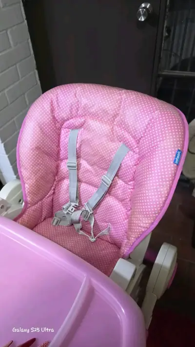 Silla de Comer para Bebé Infanti Rosa - miniatura 1