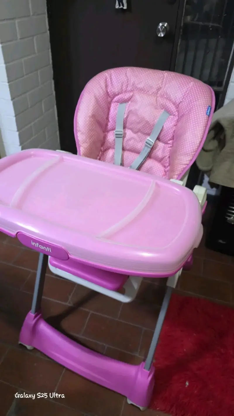 Silla de Comer para Bebé Infanti Rosa - 4