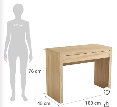 Escritorio de madera con cajones - miniatura 6