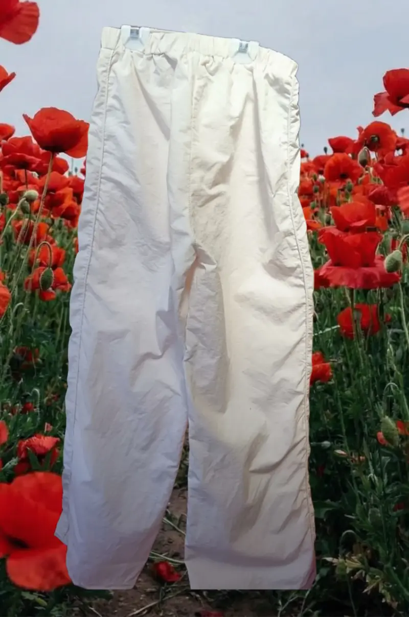 Pantalones blancos unisex de algodón - 1
