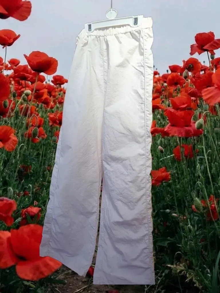 Pantalones blancos unisex de algodón - 2