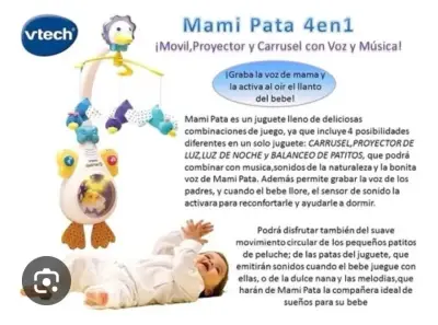 Móvil Proyector VTech Mami Pata 4 en 1 para Bebé - miniatura 1
