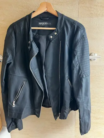 Chaqueta de cuero negra Wados para mujer - miniatura 1