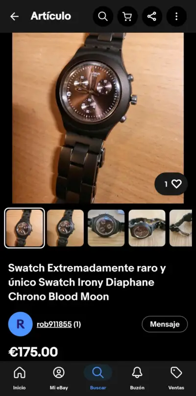 Reloj Swatch Irony Diaphane Chrono Blood Moon - miniatura 3