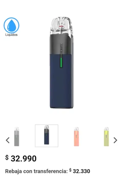 Vaporizador Luxe Q2 azul ay que cambiar e líquido - miniatura 1