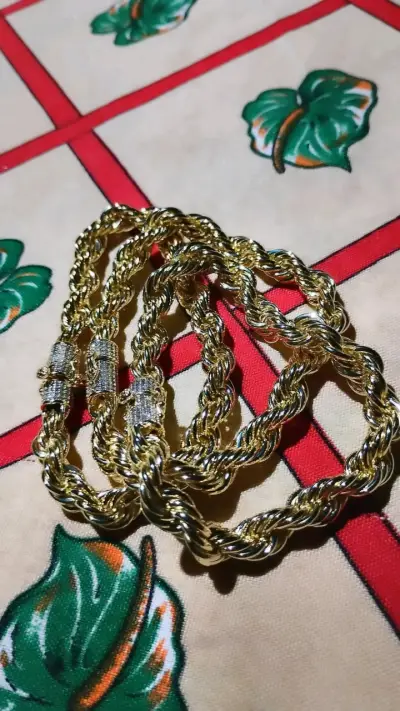 Pulsera de oro golfield 14k trenzada enchapado - miniatura 1