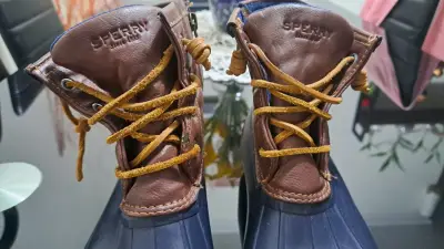 Botas de cuero y goma Sperry para mujer - miniatura 4