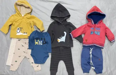 Conjunto de ropa para bebé niño con diseños divertidos - miniatura 2