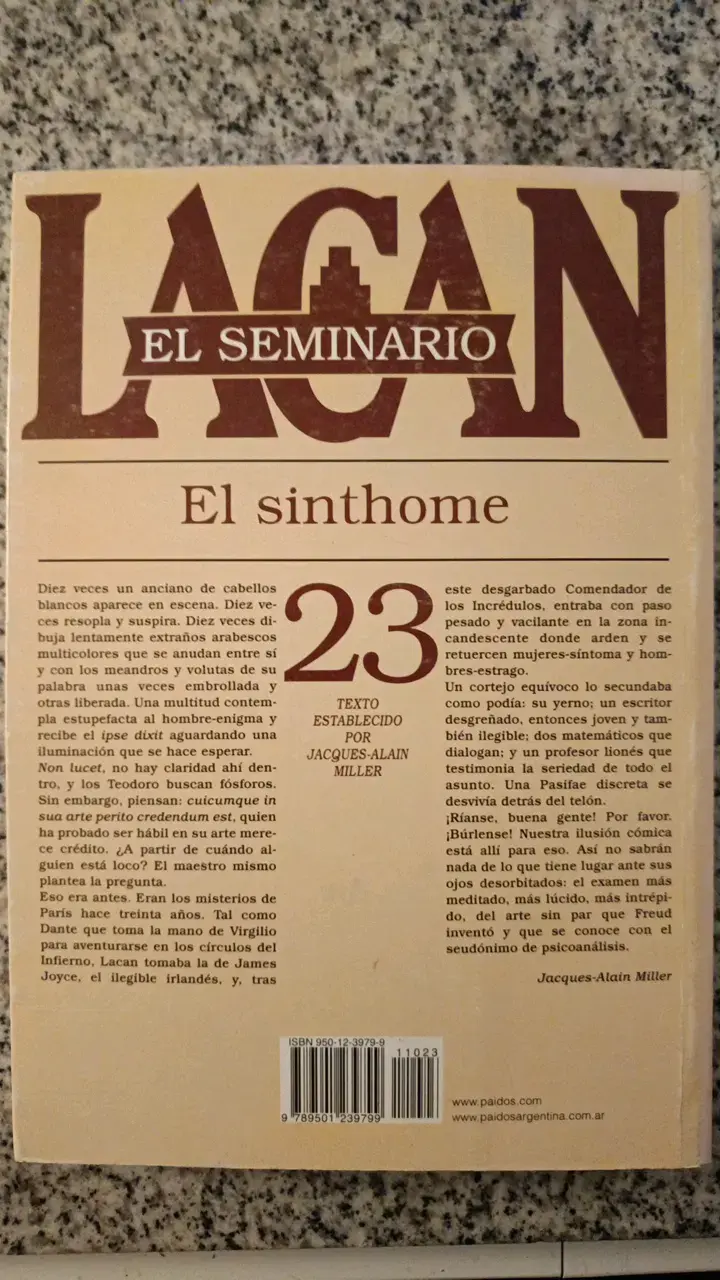Libro Lacan El Seminario 23 El Sinthome - 2