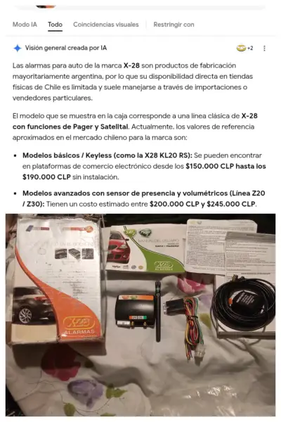 Alarma y GPS para auto X-28 con GPS y celular - miniatura 1