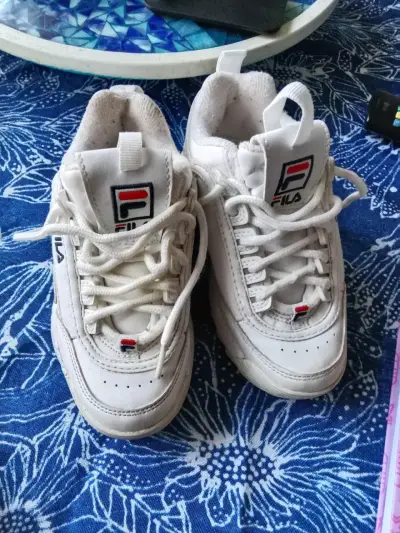 Zapatillas deportivas blancas Fila para niños - miniatura 1