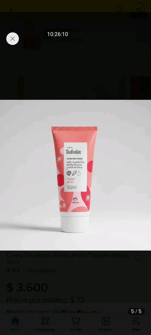 Crema de Manos Frutos Rojos Natura Tododia 50ml - 2