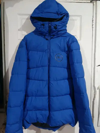 Chaqueta de plumas azul O'Neill con capucha - miniatura 1