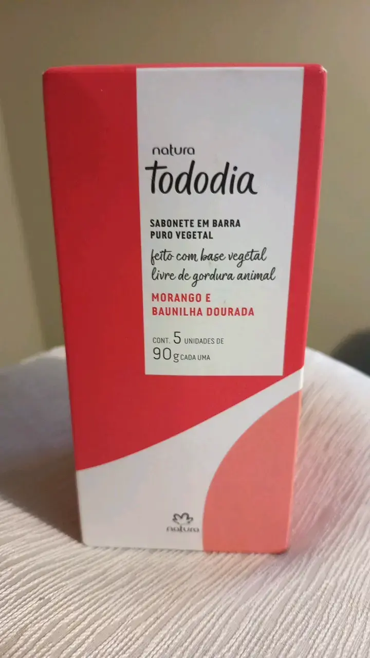 Jabón Natura Tododia Fresa y Vainilla Dorada - 3