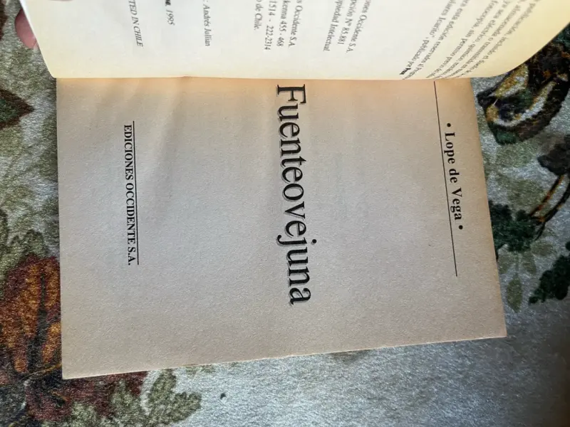 Libro Fuenteovejuna de Lope de Vega - 2