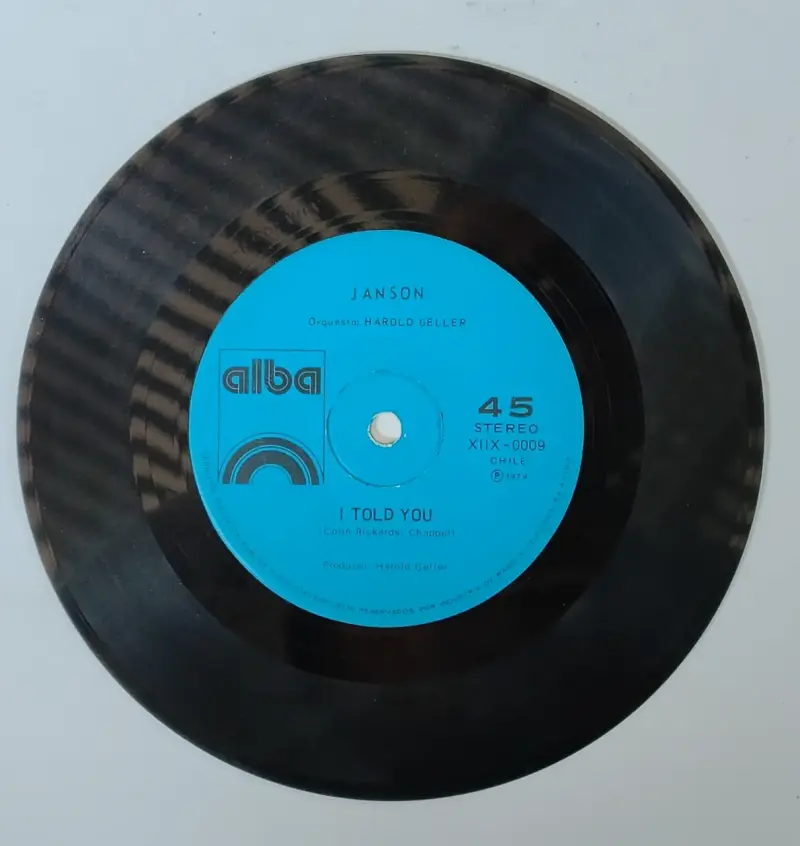Disco de vinilo 45 RPM Alba Janson 1974 - 2