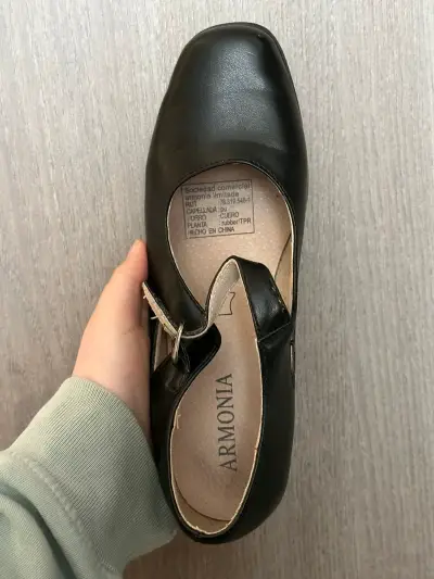 Zapatos de baile Armonia negros con tacón bajo - miniatura 4