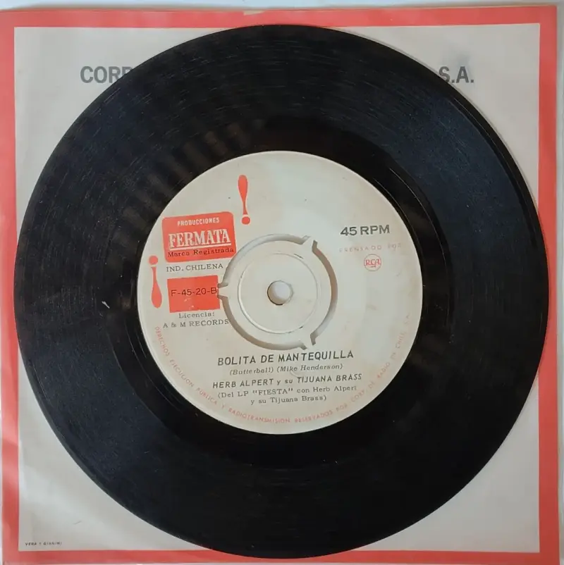 Disco de vinilo 45 RPM Herb Alpert y su Tijuana Brass - 2