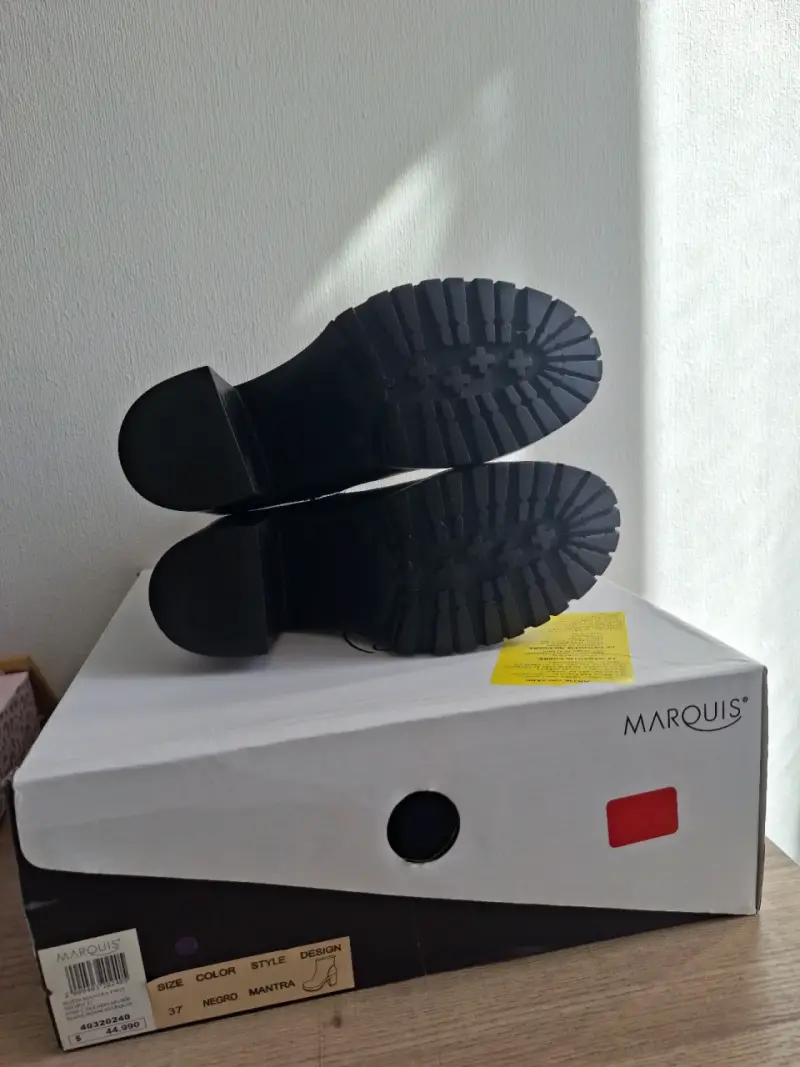 Botines cuero negro - 4