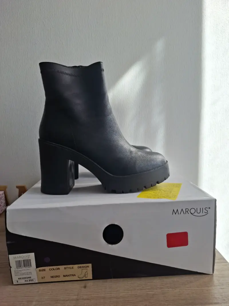Botines cuero negro - 5