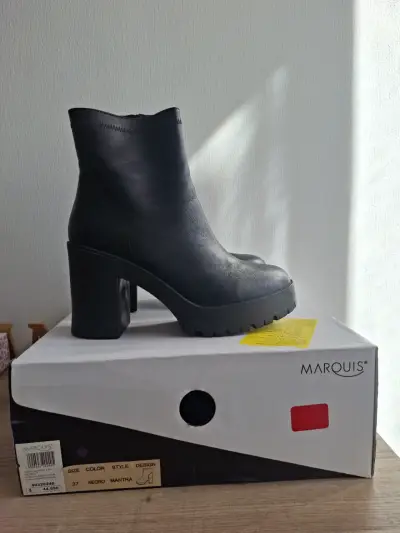 Botines cuero negro - miniatura 5