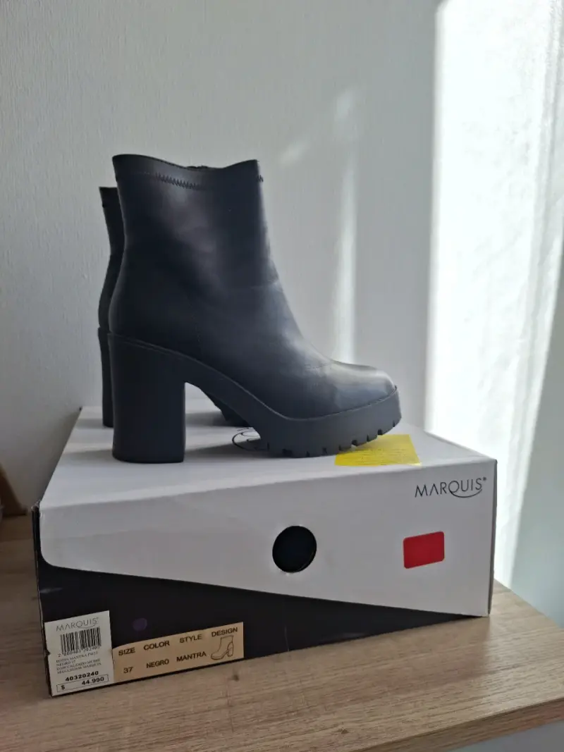 Botines cuero negro - 6