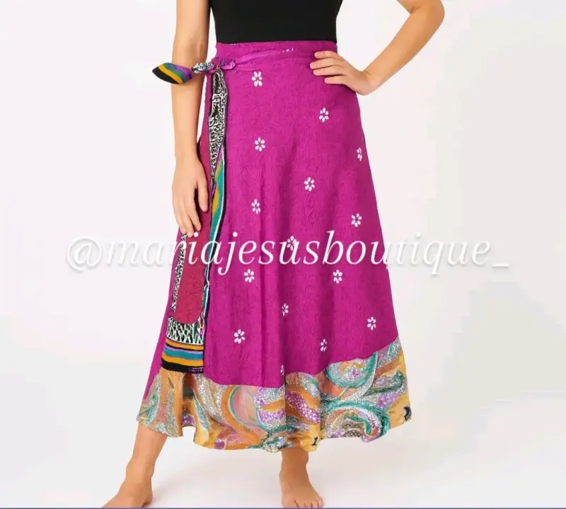 Falda larga bohemia con estampado floral