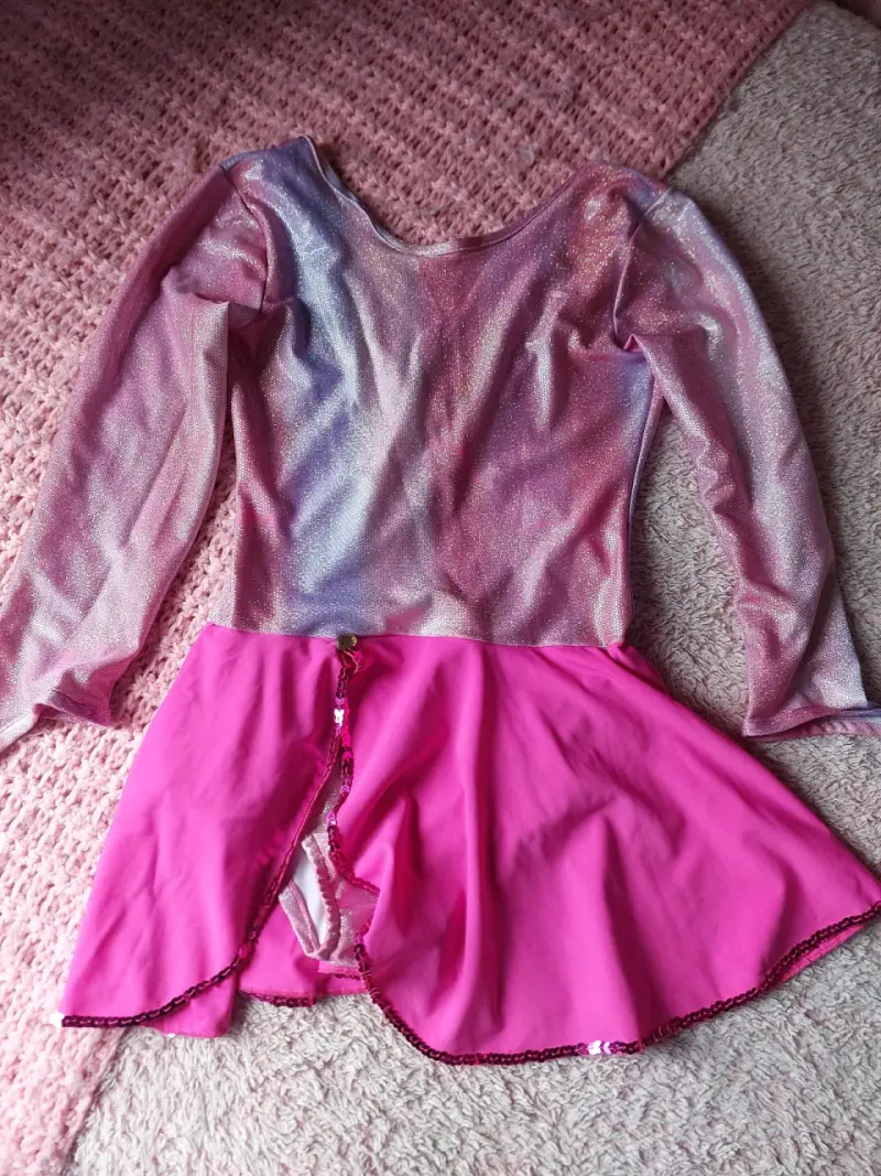Vestido de Patinaje Artístico Rosa Talla/10 - 2