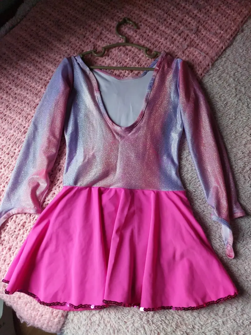 Vestido de Patinaje Artístico Rosa Talla/10 - 4