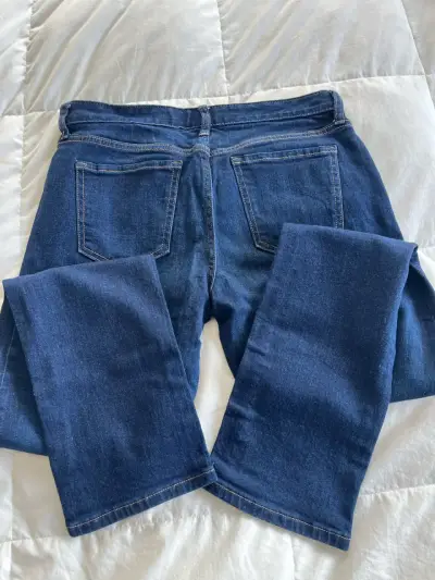 Jeans azul recto para mujer  Gap - miniatura 1