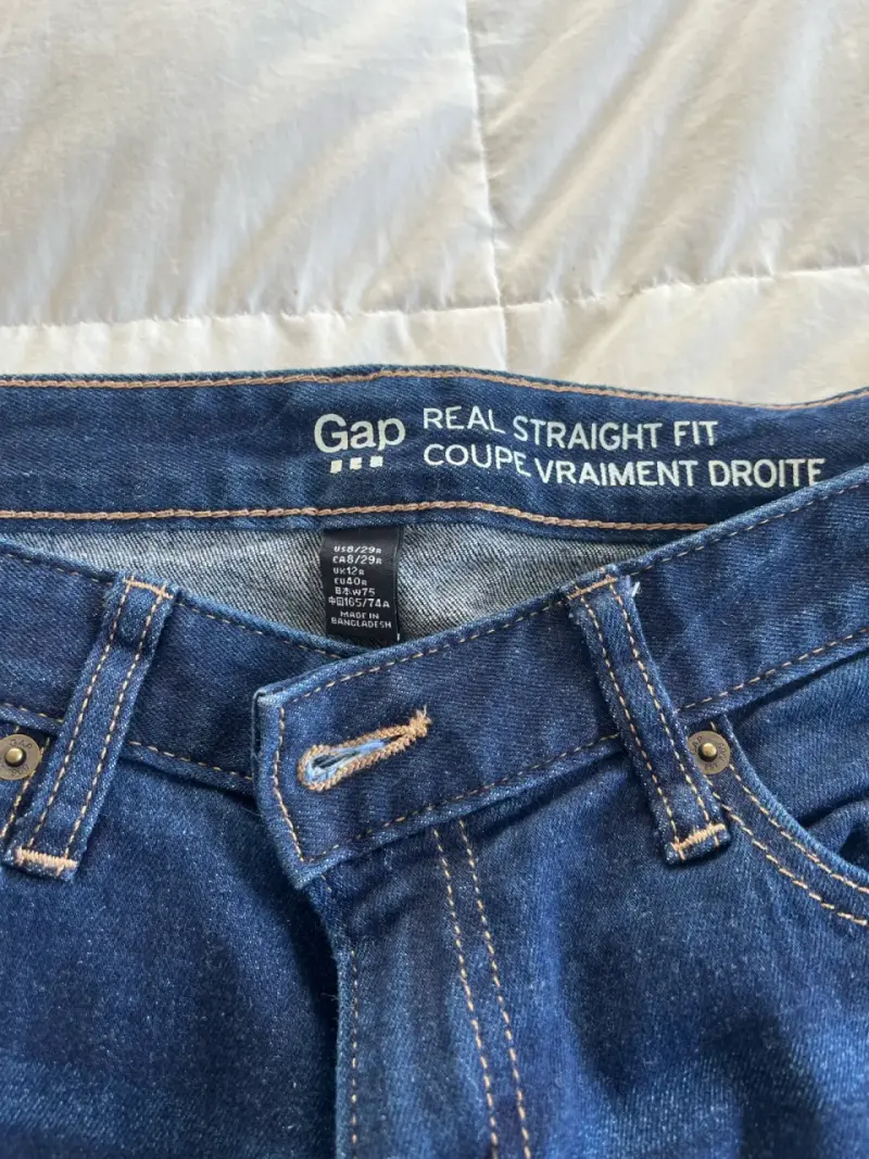 Jeans azul recto para mujer  Gap - 3