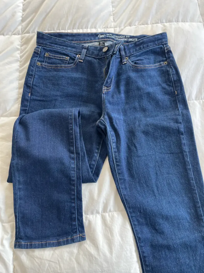 Jeans azul recto para mujer  Gap - 5