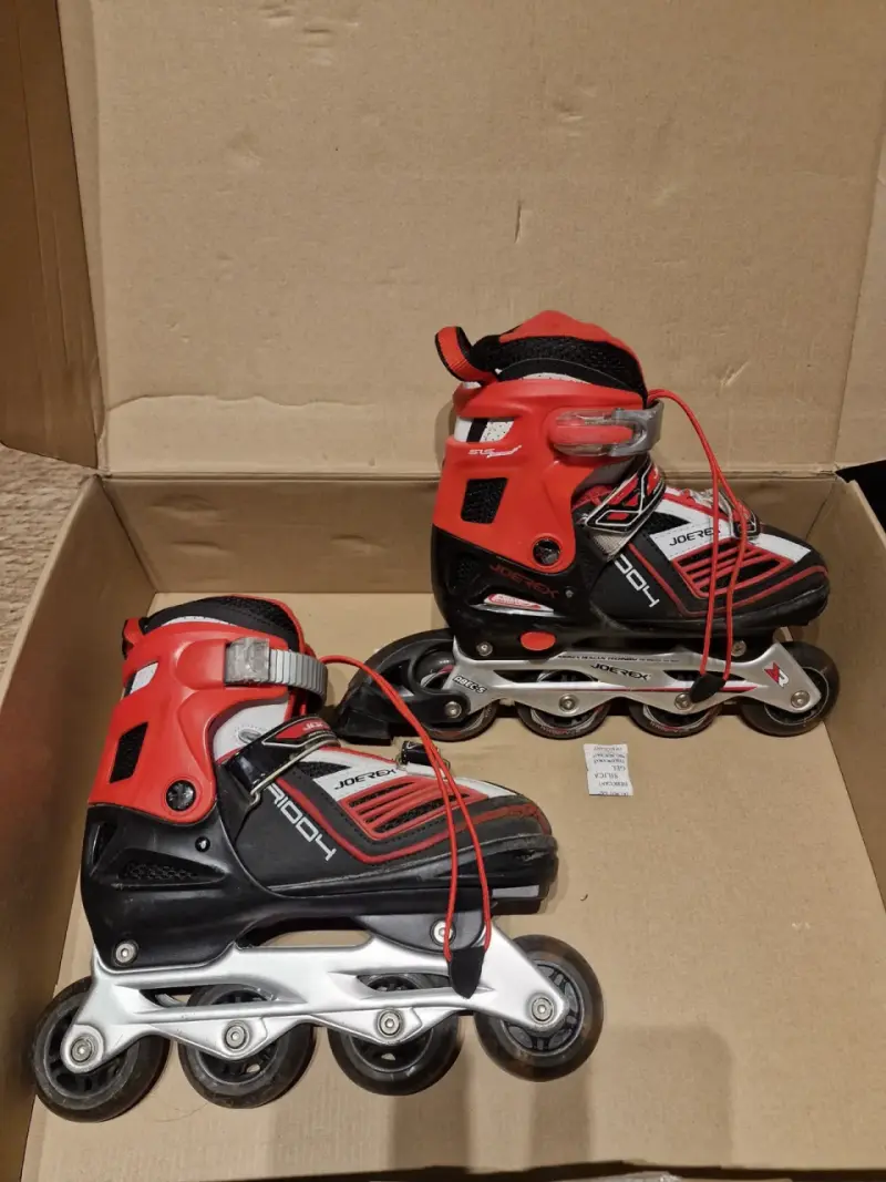 Patines en línea ajustables rojos para niños - 2