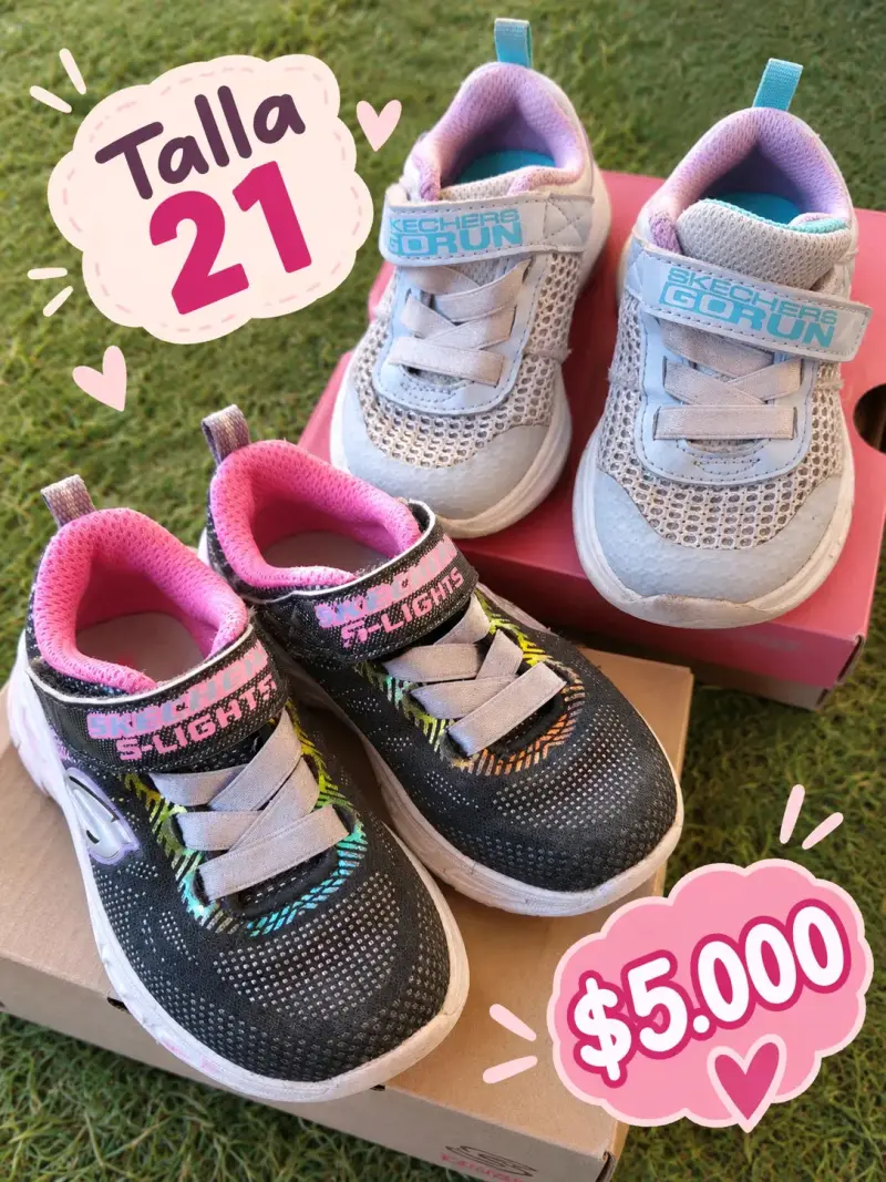Zapatillas Skechers Go Run y Botas Infanti Talla 21 - 1
