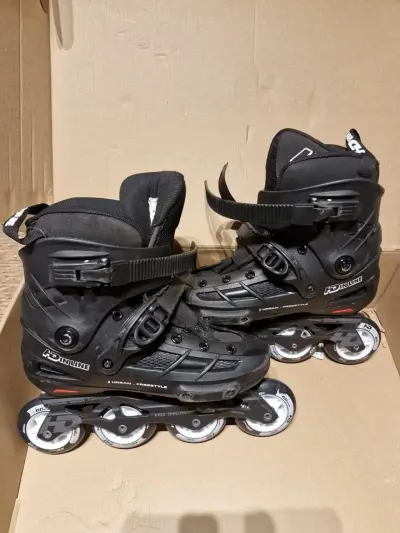 Patines en línea negros HD Inline Freestyle - miniatura 1