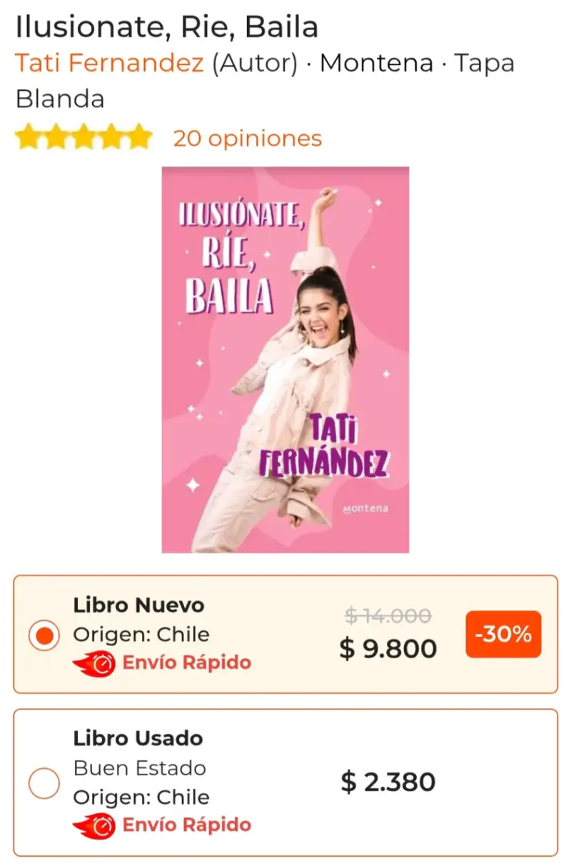 Libro Ilusiónate, Ríe, Baila de Tati Fernández