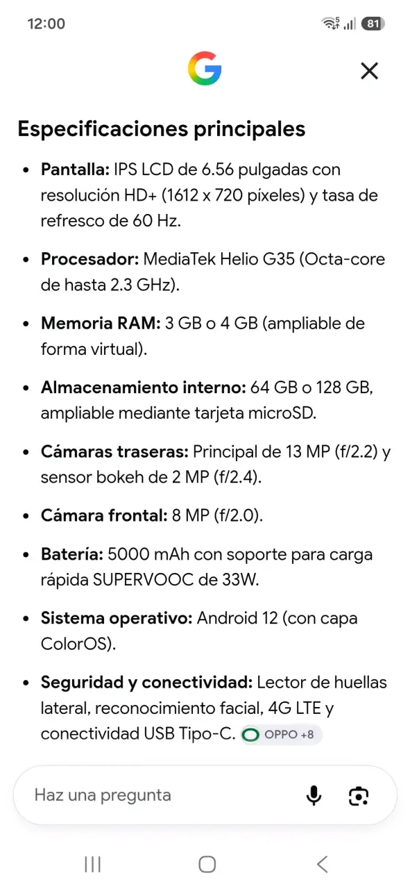 Teléfono Oppo Android en buen estado - 5