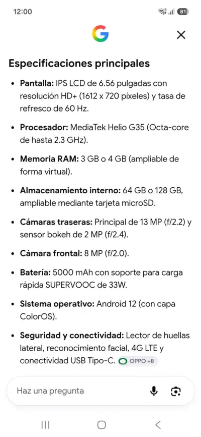Teléfono Oppo Android en buen estado - miniatura 5