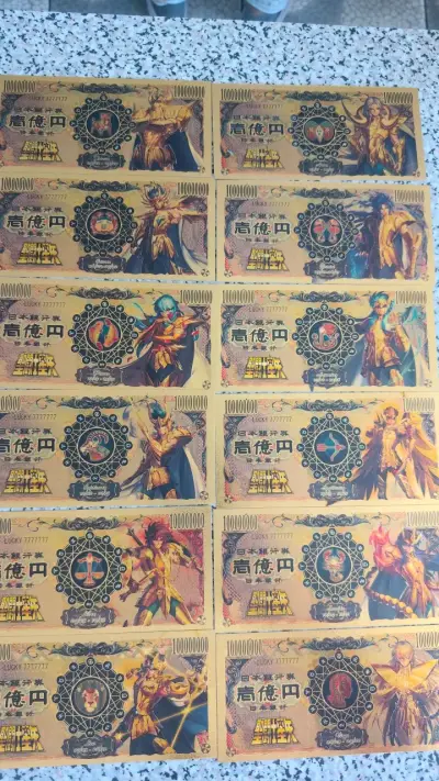 Billete de la suerte dorado con diseño oriental - miniatura 2