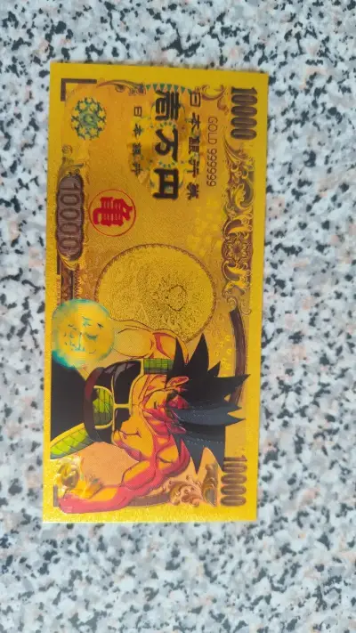 Billete coleccionable de anime dorado - miniatura 1